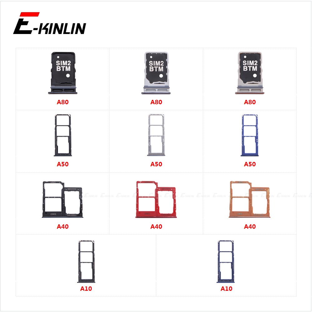 Khay Đựng Thẻ Sim / Micro SD Thay Thế Chuyên Dụng Cho Samsung Galaxy A80 A50 A40 A10 A805 A505 A405 A105
