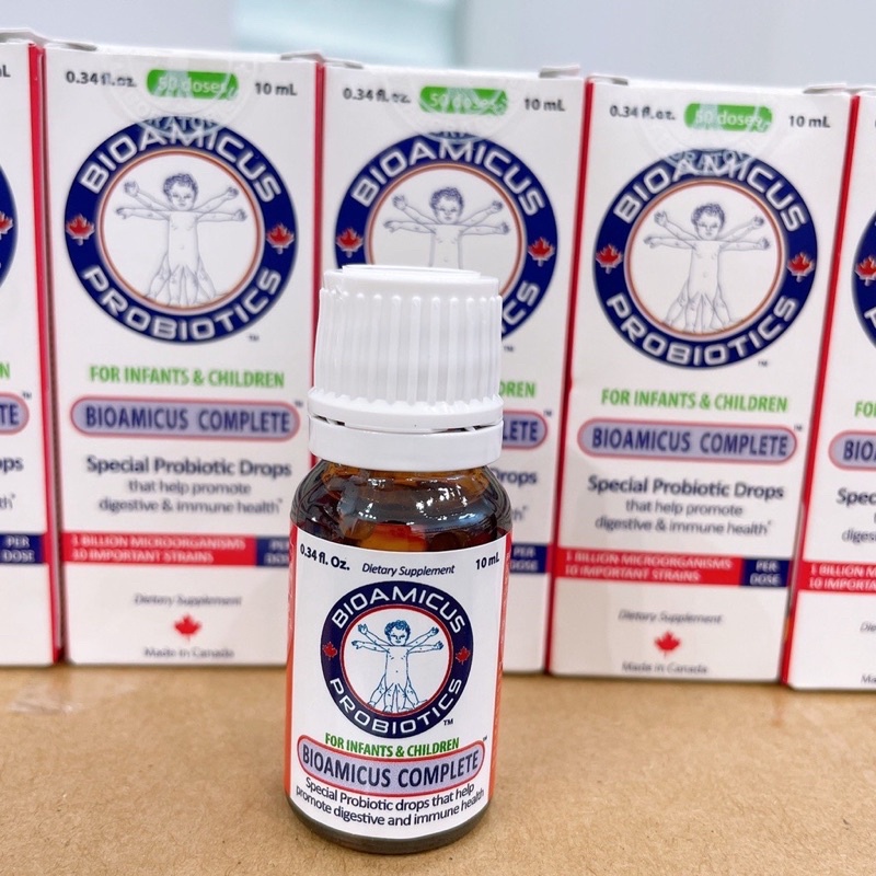 Men vi sinh 10 chủng BioAmicus Complete 10ml nhập khẩu Canada- Giúp em ăn khỏe ngủ ngon chính hãng + quà