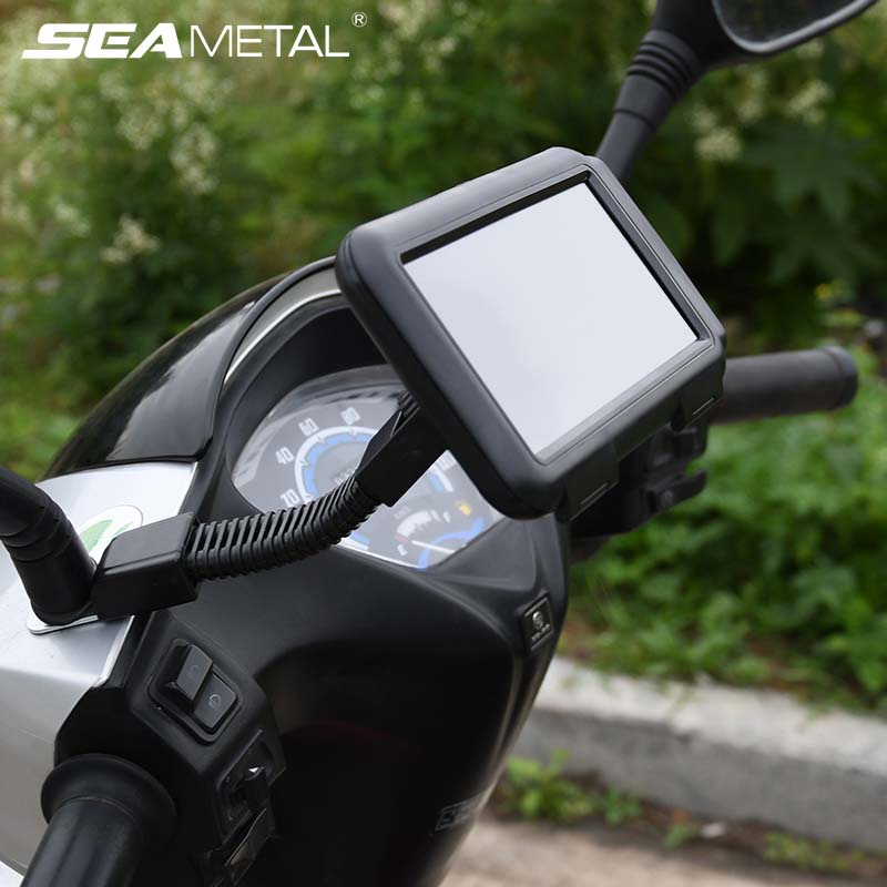 SEAMETAL Giá đỡ điện thoại gắn tay lái xe máy/xe đạp chống nước kích thước 4-6.5 inch tiện lợi