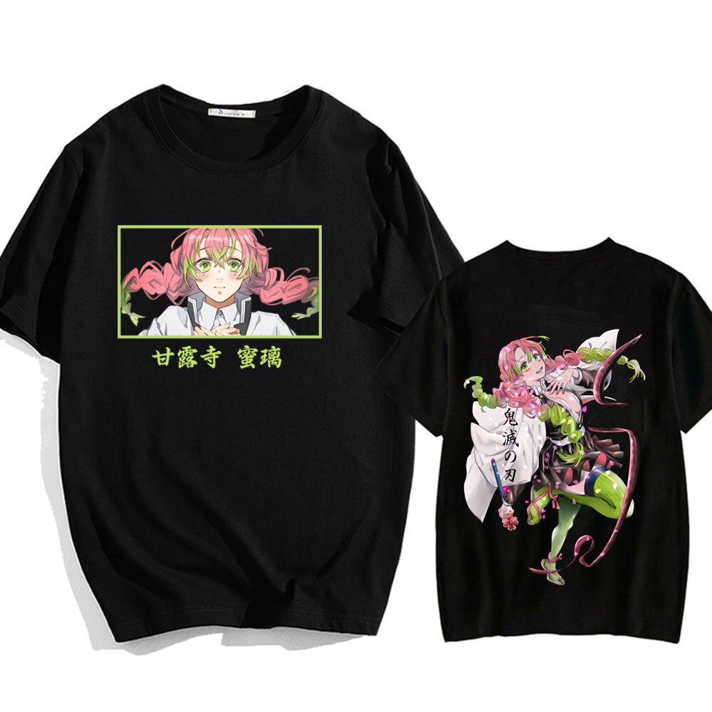 Áo Thun Họa Tiết Anime Kanroji Mitsuri Thời Trang Mùa Hè Dành Cho Nam Và Nữ