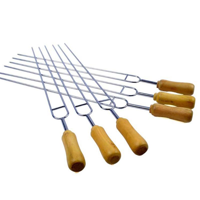 Set 6 xiên nướng BBQ hình chữ U bằng thép không gỉ tiện dụng