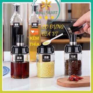 Lọ Đựng Gia Vị, Hũ Gia Vị Thủy Tinh Kèm Muỗng Dung Tích 250ML Mẫu Mới 2022 - #hudunggiavi