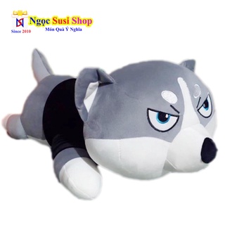 GẤU BÔNG CHÓ HUSKY NẰM SIÊU TO KHỔNG LỒ CAO CẤP
