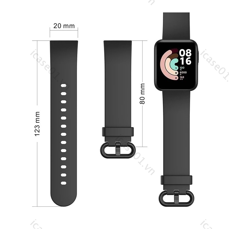 Dây Đeo Thay Thế Chất Liệu Silicon Màu Trơn Dành Cho Xiaomi Mi Watch Lite