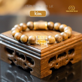 Vòng Tay Trầm Hương Mix Omani và Đốt Trúc Vàng 10K Trầm Hương Yên Lộc THYL012