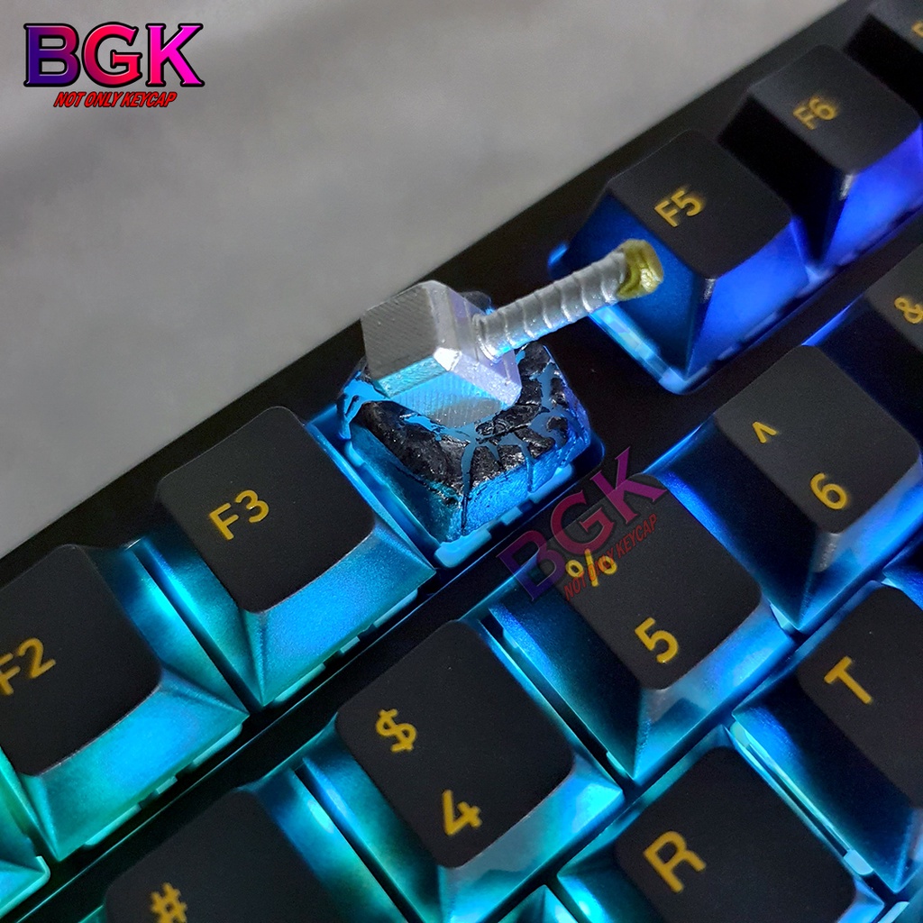 Keycap Lẻ Búa Mijolnir V2 Của thần sấm Thor xuyên LED ( keycap resin ...