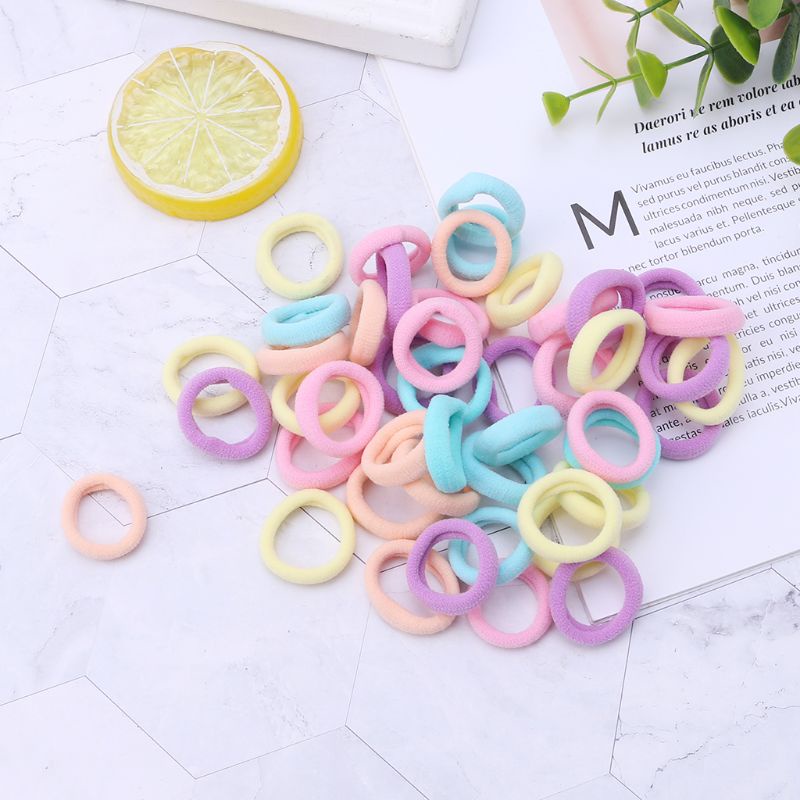 Dasbsug Tóc Cao Su Dây 100 Gói Các Loại Màu Sắc Nhiều Màu Sắc Dây Cao Su Cho Tóc Mini Tóc Co Giãn Dây Buộc Tóc Đa Năng