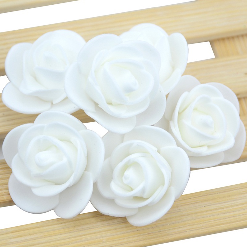 Set 100 Bông Hoa Hồng Giả Bằng Xốp PE Trang Trí Nhà Cửa / Tiệc Cưới