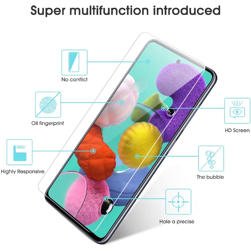 Kính cường lực bảo vệ toàn màn hình cho Samsung Galaxy ss A21s A51 A71 A31 A11 A01 Core M02 M11 M21 M31 M10 5G