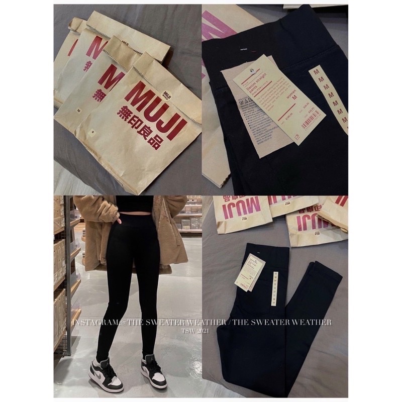 Qu n legging n en c p cao gen b ng ch t day full tui gi y Muji combo qua t ng k o Thanh Tam Boutique Shopee Vi t Nam