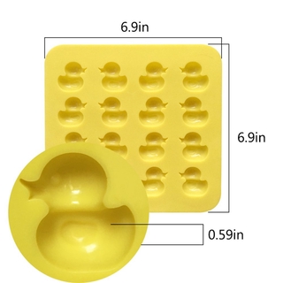 Khuôn Silicon Làm Socola,Thạch Rau Câu,Kẹo Dẻo,Pudding Trang Trí Hình 16 Chú Vịt Xinh