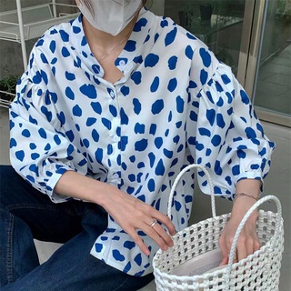 Hàng Mới Về Áo Sơ Mi Tay Phồng Dài Dáng Rộng Phong Cách Hàn Quốc Cho Nữ Hàng Có Sẵn