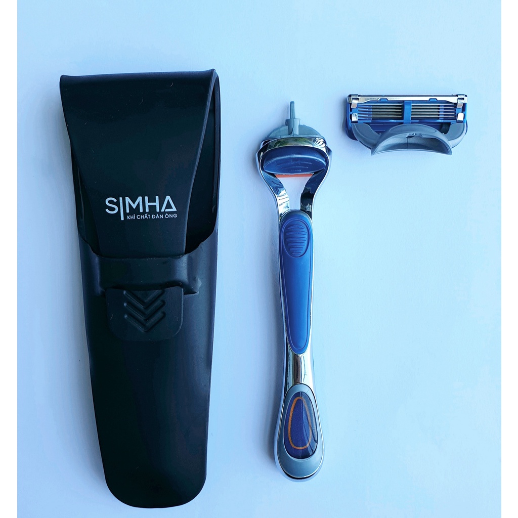 Dao Cạo Râu 5 Lưỡi SIMHA Cao Cấp Có Bao Đựng Silicon