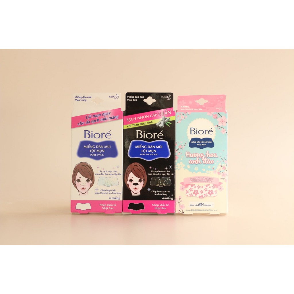 Miếng Dán Bioré Lột Mụn Mũi 4PCS