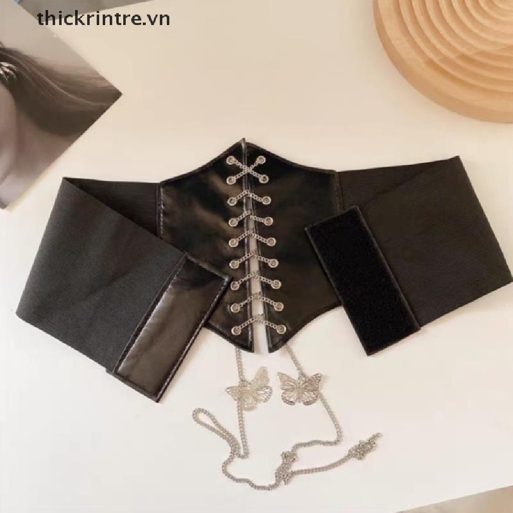 THI Nữ Gợi Cảm Corset Underbust Gothic Dây Xích Curve Shaper Dây Đeo Giảm Béo