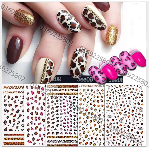Sticker Trang trí móng Nail Mẫu Hổ - Báo