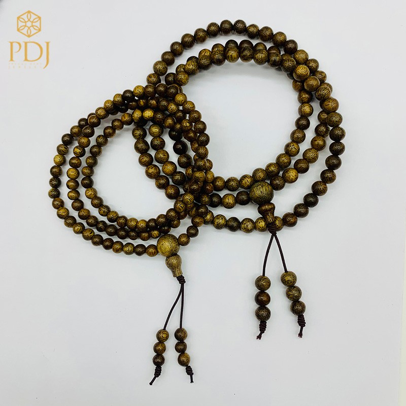 Ảnh Vòng trầm tốc 108 hạt trầm hương loại 1 PDJ - tặng kèm hộp đựng trang sức - Trang sức PDJ - PD0028 2