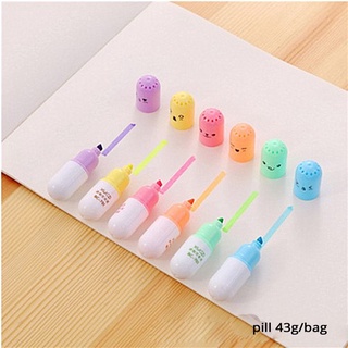 Set 6 Bút Dạ Quang Nhiều Màu Khác Nhau Cho Trẻ Em