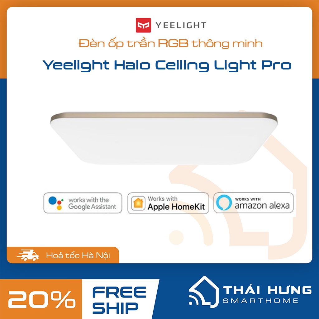 Đèn LED ốp trần thông minh Yeelight Halo Pro 2020, YLXD49YL, 930X630mm ...