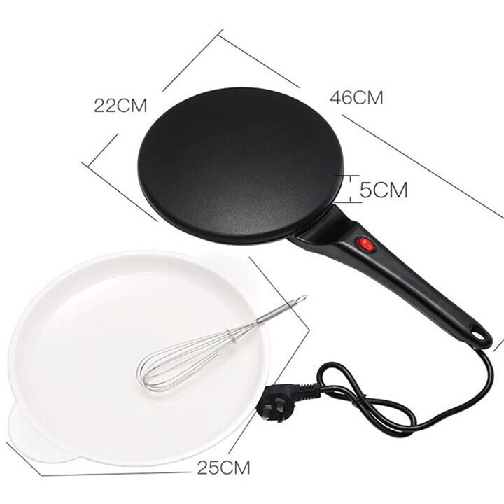 Máy làm bánh pancake 600W làm bánh đa năng, phù hợp gia đình