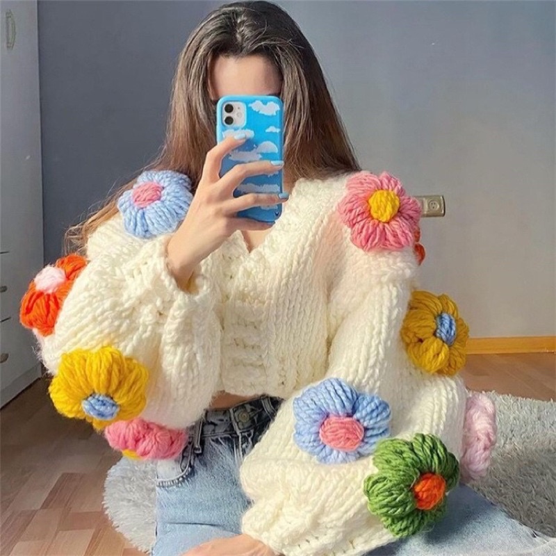 Hàng Order) Áo Len Cardigan Tự Đan Móc Len Dày Màu Ngọt Ngào (Kèm Hình  Thật) | Shopee Việt Nam