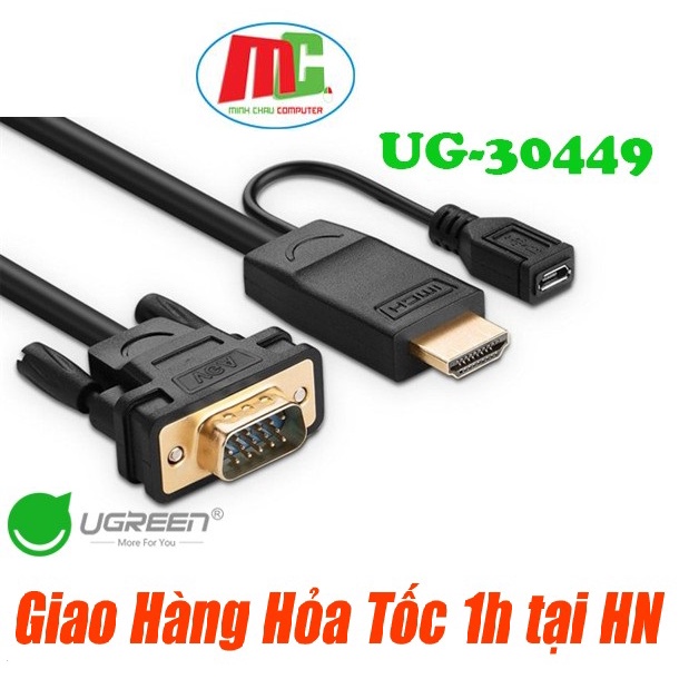Cáp Chuyển HDMI sang VGA Dài 1,5m Ugreen 30449 Hàng Chính Hãng