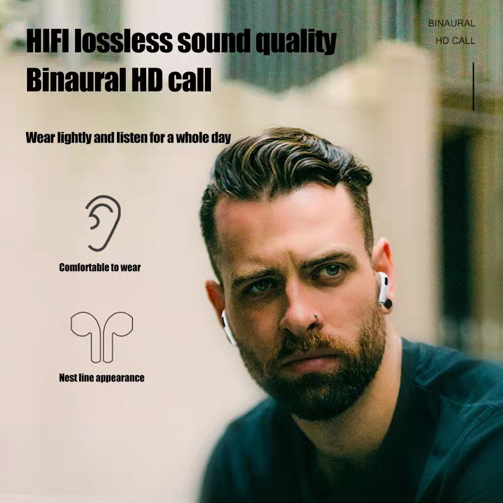 Tai nghe bluetooth không dây Air Pro 6 TWS có micro hỗ trợ tập thể thao thích hợp cho