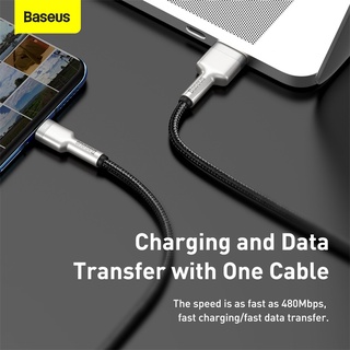 Dây cáp dữ liệu Baseus Cafule 66W USB sang Type-C bằng kim loại