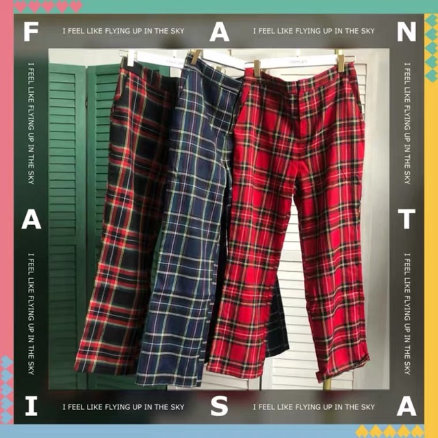 Qu n caro Plaid Pants F21 XK Shopee Vi t Nam