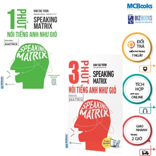 Sách - Combo Speaking Matrix: 1 Phút Nói Tiếng Anh Như Gió + 3 phút nói tiếng Anh như gió - MCBooks