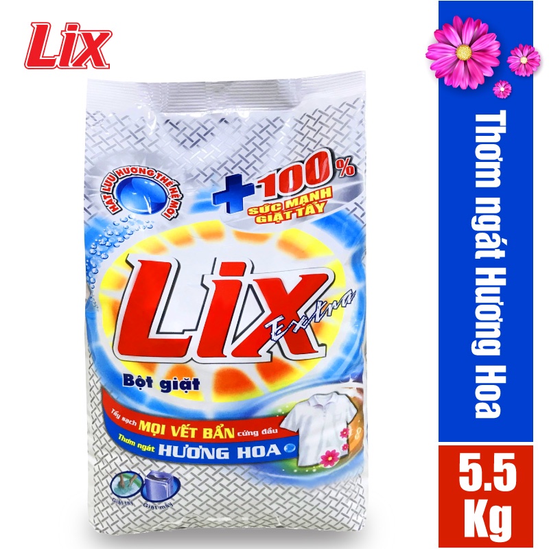 [Mã BMLTA35 giảm đến 35K đơn 99K] Bột giặt LIX extra hương hoa 5.5kg EB568