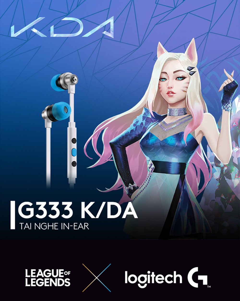 Tai nghe Logitech G333 KDA