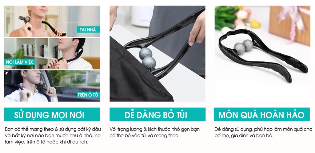 Mô tả Dụng Cụ Massage Đa Năng Cao Cấp KingTech - Hỗ Trợ Cổ, Vai, Gáy - Tiện Dụng, Nhẹ Nhàng - Chính Hãng - 6