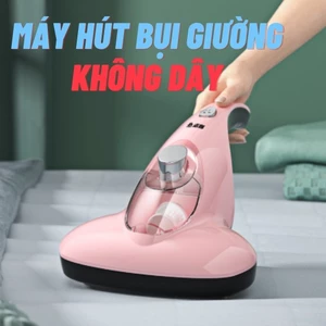 Máy hút bụi giường không dây, CHÍNH HÃNG CHIGO, lực hút 10.000 Pa, diệt khuẩn bằng tia UV và nhiệt độ 50 độ