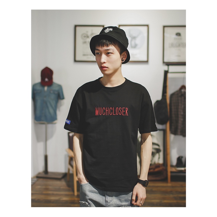 Áo Thun Nam HappyFamily MUCHCLOSER Form Đẹp Chất Cotton 100 Cao Cấp 2 Màu Trắng Đen