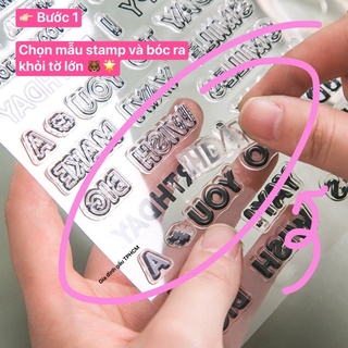 Cán con dấu acrylic trong suốt dùng cho con dấu silicon thông dụng 🐻🌸
