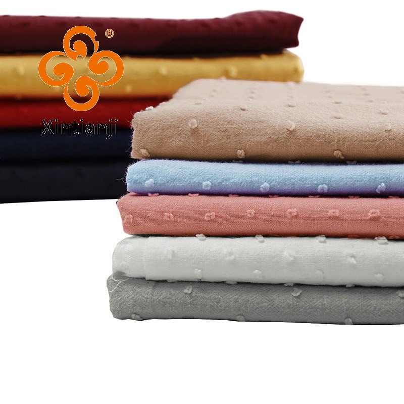 Cotton Nguyên Chất Vải Dệt Jacquard Mềm Thoáng Khí DIY Thủ Công Vải Cho Nữ Trang Phục Đầm Làm 0.5 Mét W300072