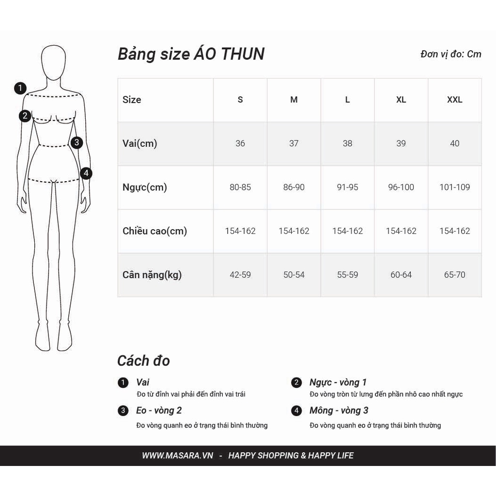 Áo thun Masara chất liệu VISCO cổ tròn màu trắng