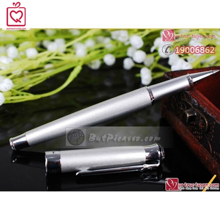 Bút ký dạ bi cao cấp Picasso 903RS màu bạc Mặt Nạ Châu Phi tặng 20/11 sếp,  doanh nhân, thầy cô