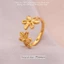 Nhẫn titan nữ không gỉ mặt hình hoa hướng dương mạ vàng 18k thiết kế thời trang mẫu mới nhất 2023
