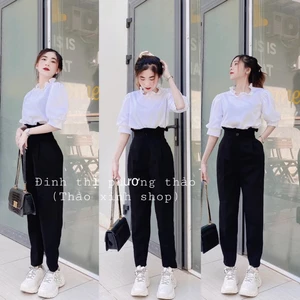 Set Áo Sơ mi ngắn tay mix quần xuông