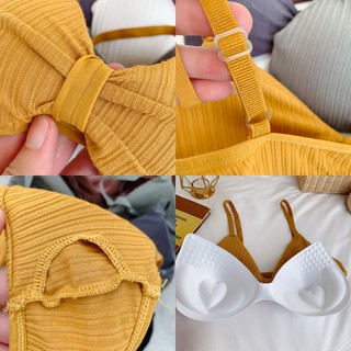 Quần lót ren đa năng đẹp không có dây đai thép cho nữ kiểu dáng mỏng, ngực nhỏ, cúp tam giác, áo ngực có thể điều chỉnh thoải mái