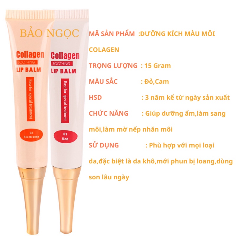 Dưỡng kích màu môi Colagen USA Benefits Image