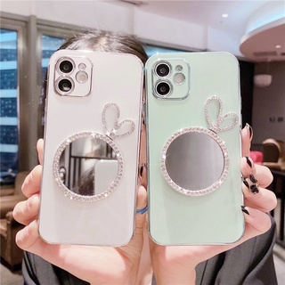Ốp Điện Thoại Mạ Điện iPhone 13 12 11 Pro Max iPhone Xs Max Xr X 8 7 6 Plus TPU Macaron Gương Mạ Điện Gương Trang Điểm T19