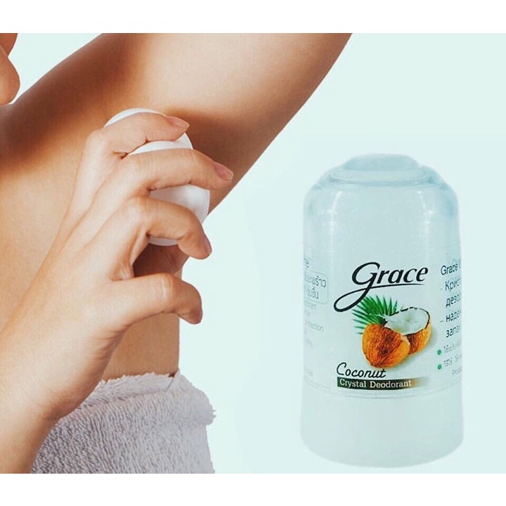 Lăn Khử Mùi Đá Khoáng Thailand Grace Natural Deodorant 70g