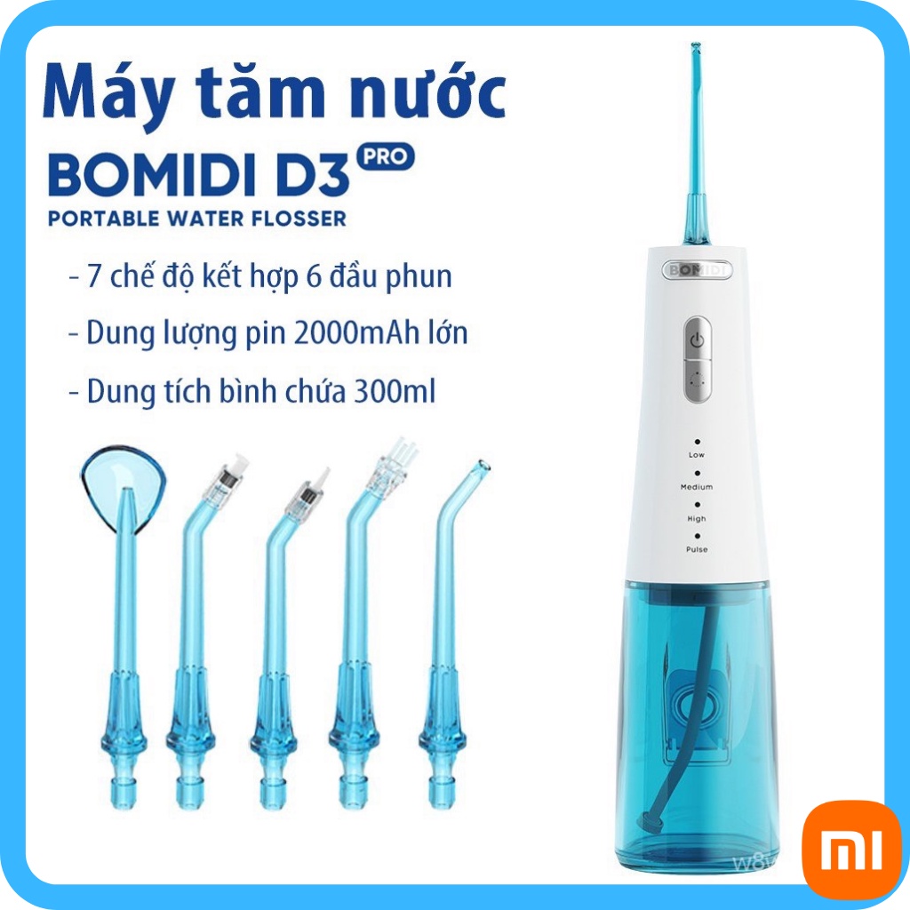Máy tăm nước XIAOMI BOMIDI D3 PRO – máy tăm nước cầm tay làm sạch 7 chế ...