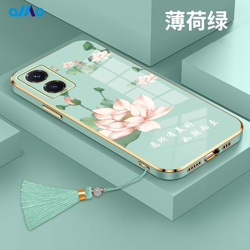 Vivo V2333 / Vivo Y03s V29 5g Y17s Y02 V21s Y02S Y35 4G Y30 5g Y16 5g Y01A Y77 5g Sáng Tạo Hoa Sen Đẹp Chống Sốc Cho Vivo Y77 Y75 Y55 5g