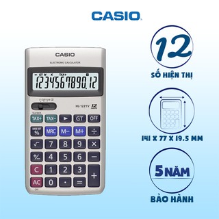 Máy Tính Mini Casio HL-122TV (Chính Hãng) - 12 Chữ Số, Tích Hợp Phím Tính Thuế (TAX)