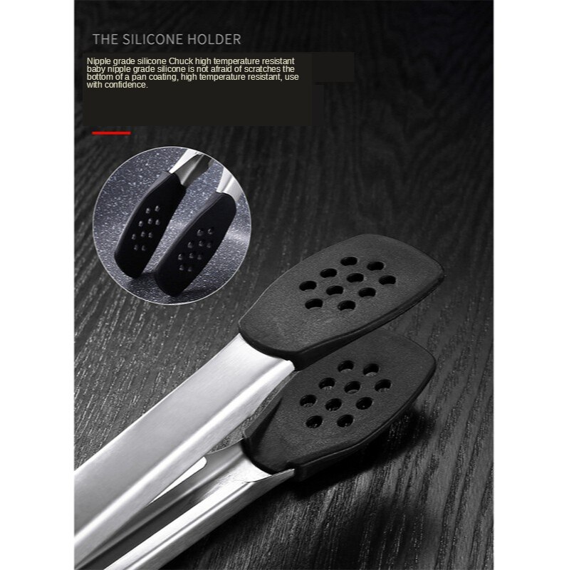 Kẹp BBQ bằng thép không gỉ & silicon chất lượng cao, Kẹp nướng lý tưởng cho nhà bếp của bạn – Kẹp thực phẩm 10 inch đa năng, Kẹp Salad và Kẹp nấu ăn – Quà tặng dụng cụ nhà bếp hoàn hảo