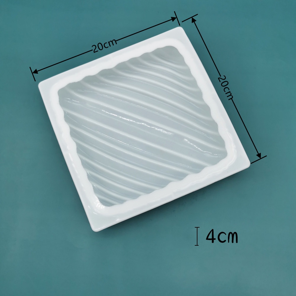 Khuôn Silicone Làm Bánh mousse Hình Vuông Kẻ Sọc diy